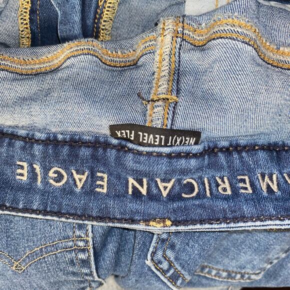 American Eagle Next Level Flex Blue Denim Original Boot Bootcut Jeans Size 31x31 - Picture 6 of 8